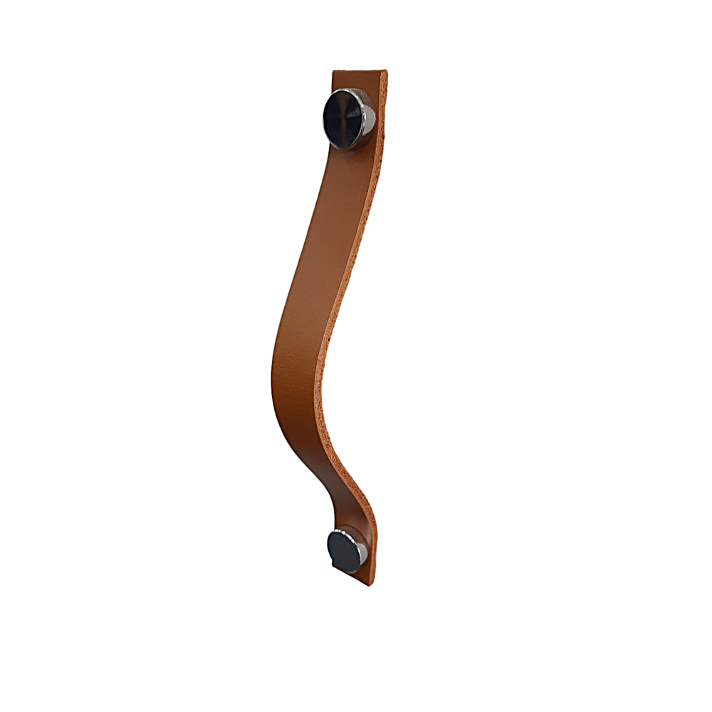 PUX FULL TAMPA 2X19.2 CM COURO LEGITIMO MARROM - UN