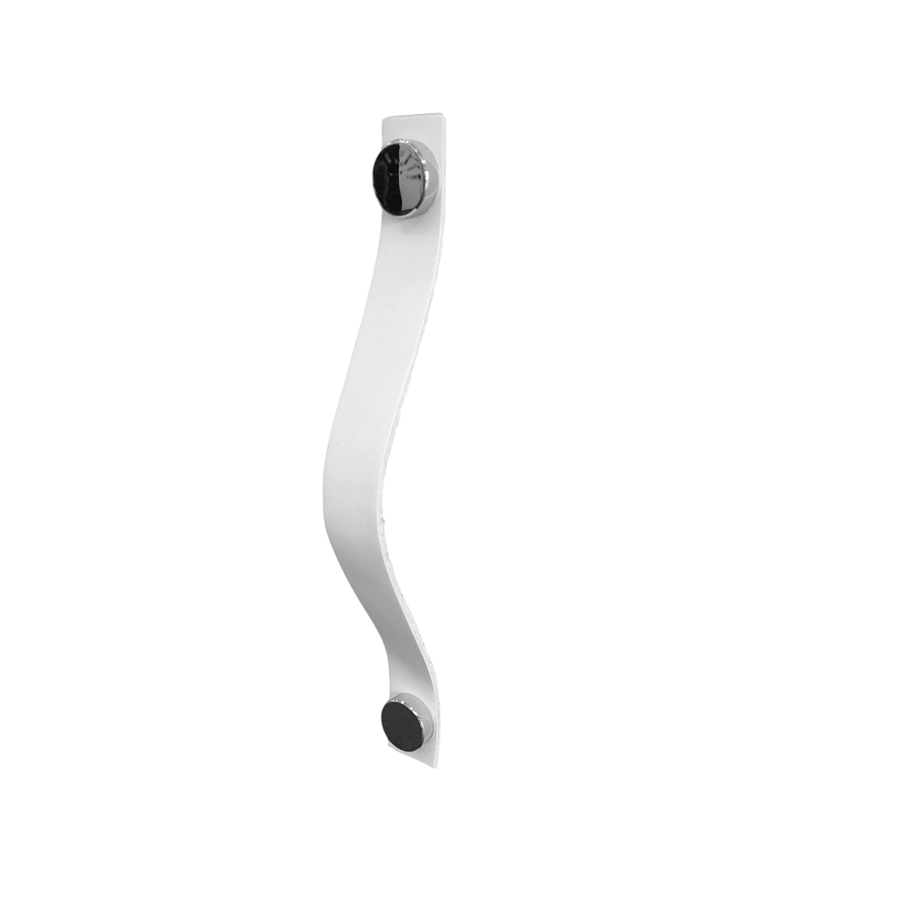 PUX FULL TAMPA 2X19.2 CM COURO LEGITIMO BRANCO - UN