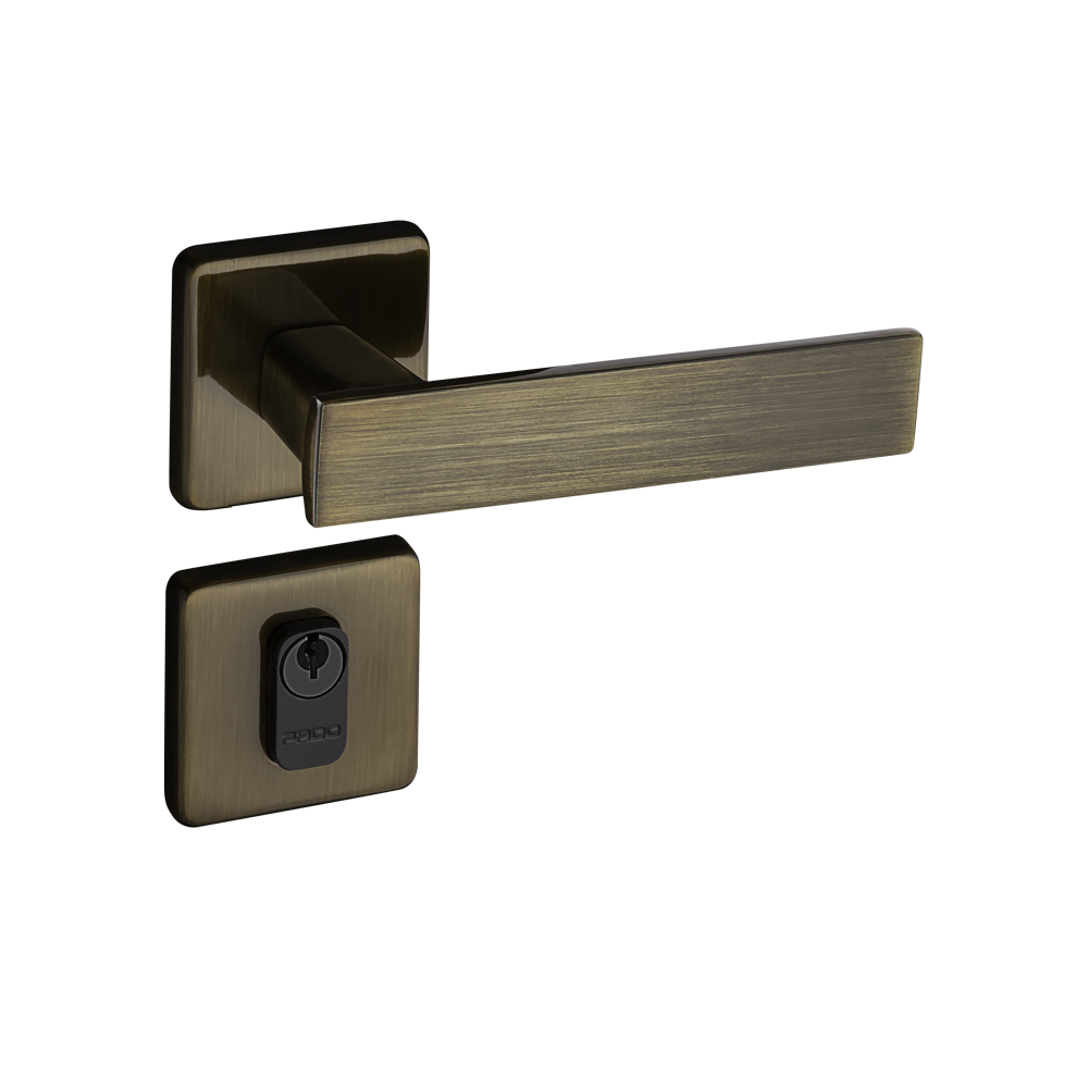 Fechadura Pado Externa Quadra-701/80 Roseta Bronze Oxidado