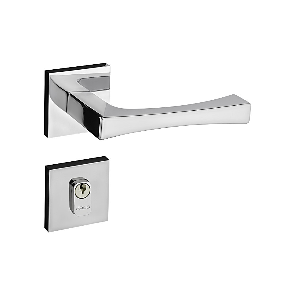Fechadura Pado Externa Vivaldi-885/90 Roseta Cromado