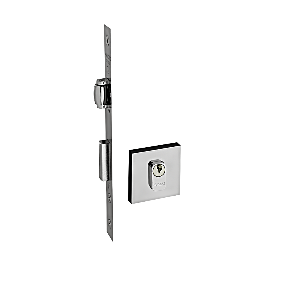 Fechadura Rolete Pado 453 Roseta Quadrada Cromado