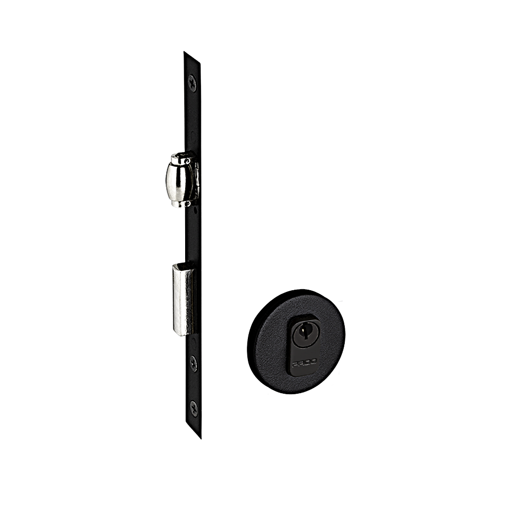 Fechadura Rolete Pado 454 Roseta Redonda Preto