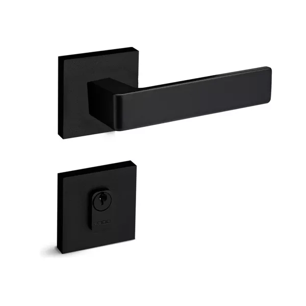 Fechadura Pado Externa Modena-529-Roseta - Preto Texturizado