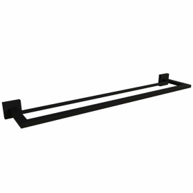 Porta Toalha Duplo 600mm Linha Banho Eterna Black