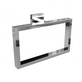 Porta Toalha Argola Retangular Linha Banho Eterna Polido