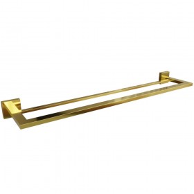 Porta Toalha Duplo 600mm Linha Banho Eterna Gold