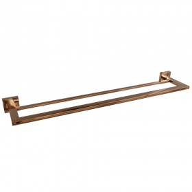 Porta Toalha Duplo 600mm Linha Banho Eterna Red Gold