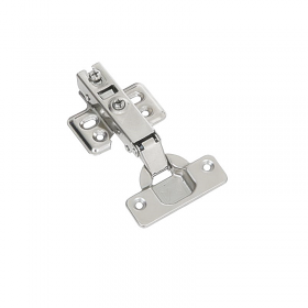 Dobradiça de Pressão 35mm Reta Calço Fixo com Amortecedor