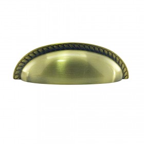 Puxador Malta Ouro Velho Escovado 64mm